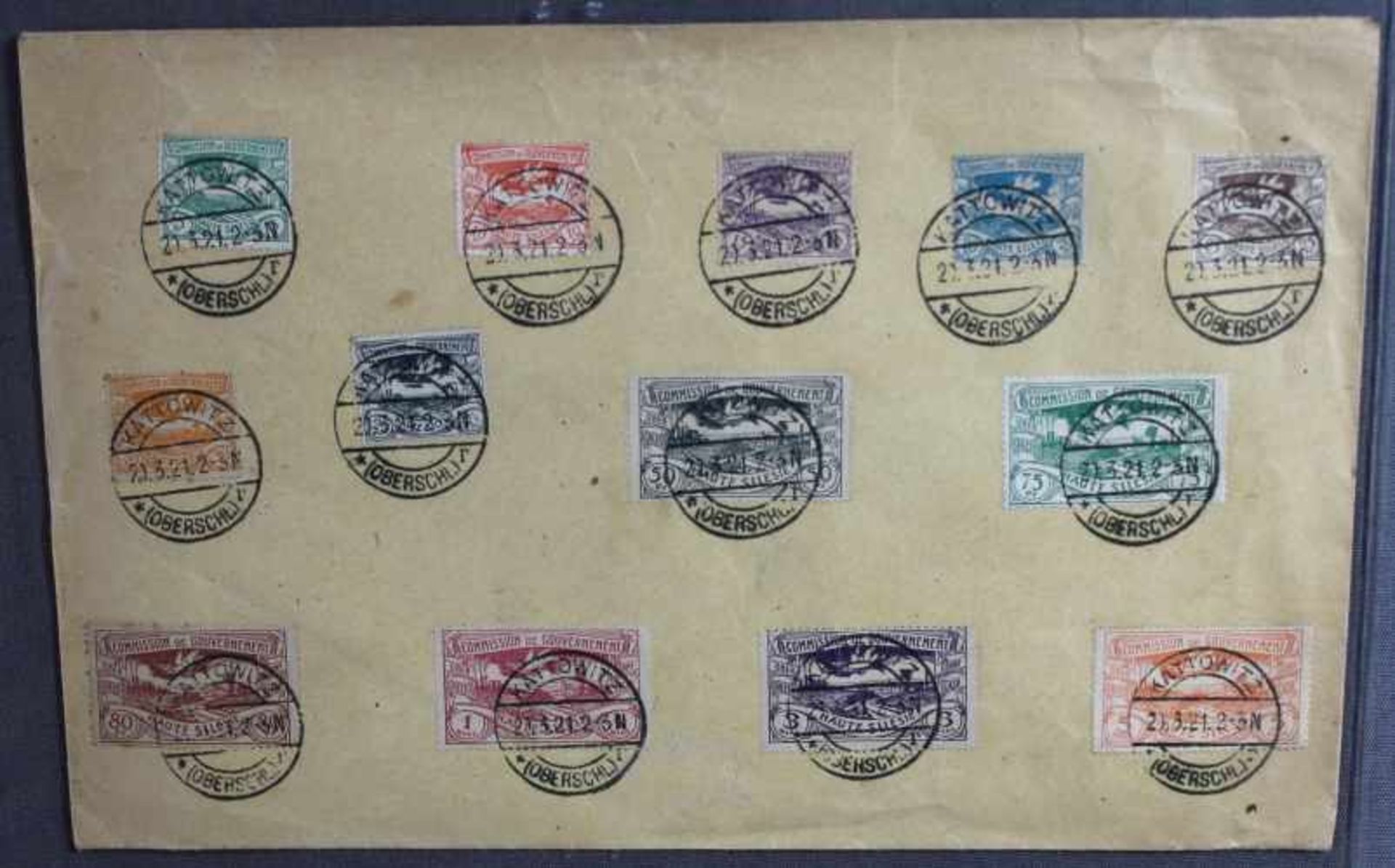 1 Sammlerbrief M# 13-29, schöner Brief nicht auf Farben durchsucht, Stempel Katowitz (Oberschlesien)