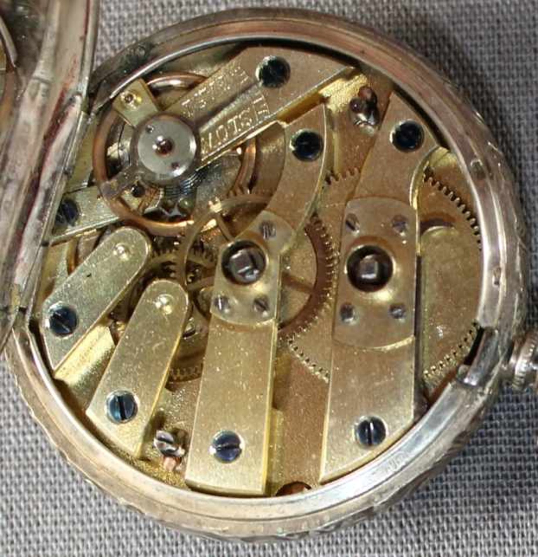 1 kleine Taschenuhr, Gehäuse Silber (800/000), punziert, Schlüsselaufzug, Schlüssel vorhanden, - Bild 5 aus 5