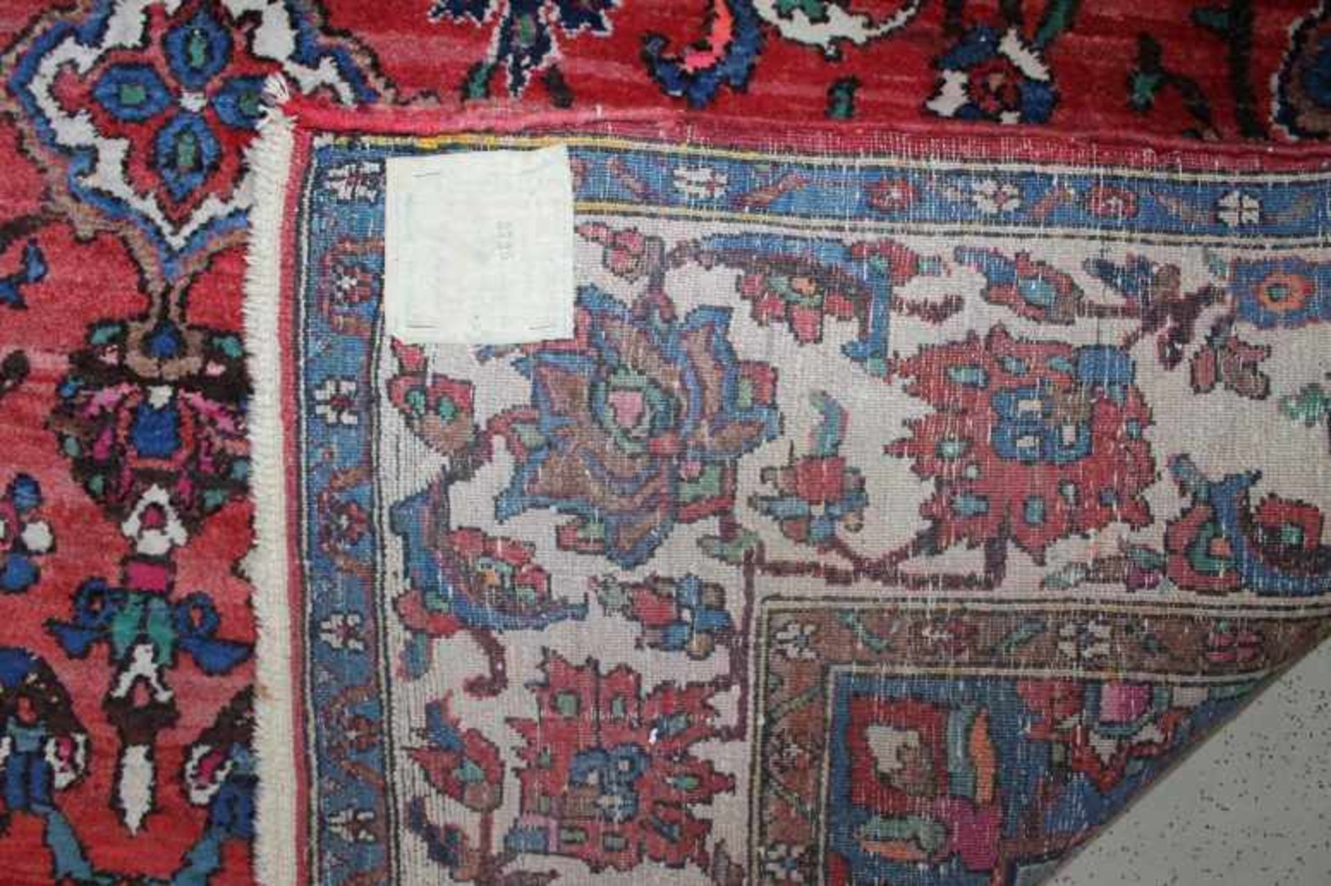 1 Teppich in Blau, Beige, Braun und Grüntönen gehalten, ca. 221cm x 151cm- - -23.50 % buyer's - Bild 2 aus 2