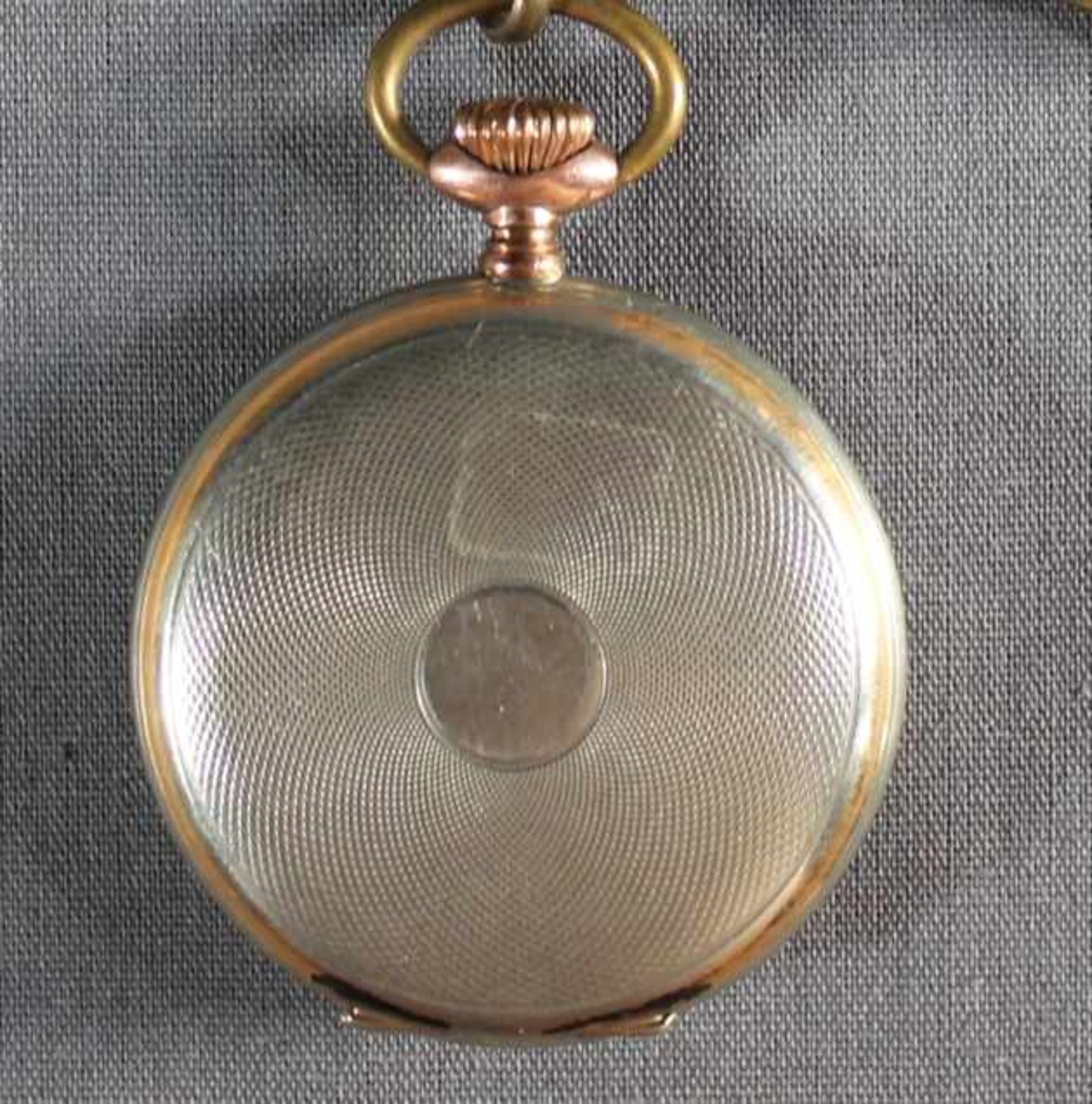 1 Taschenuhr "Junghans", Stahlgehäuse, weißes Emailzifferblatt mit schwarzen arabischen Zahlen, - Image 2 of 3