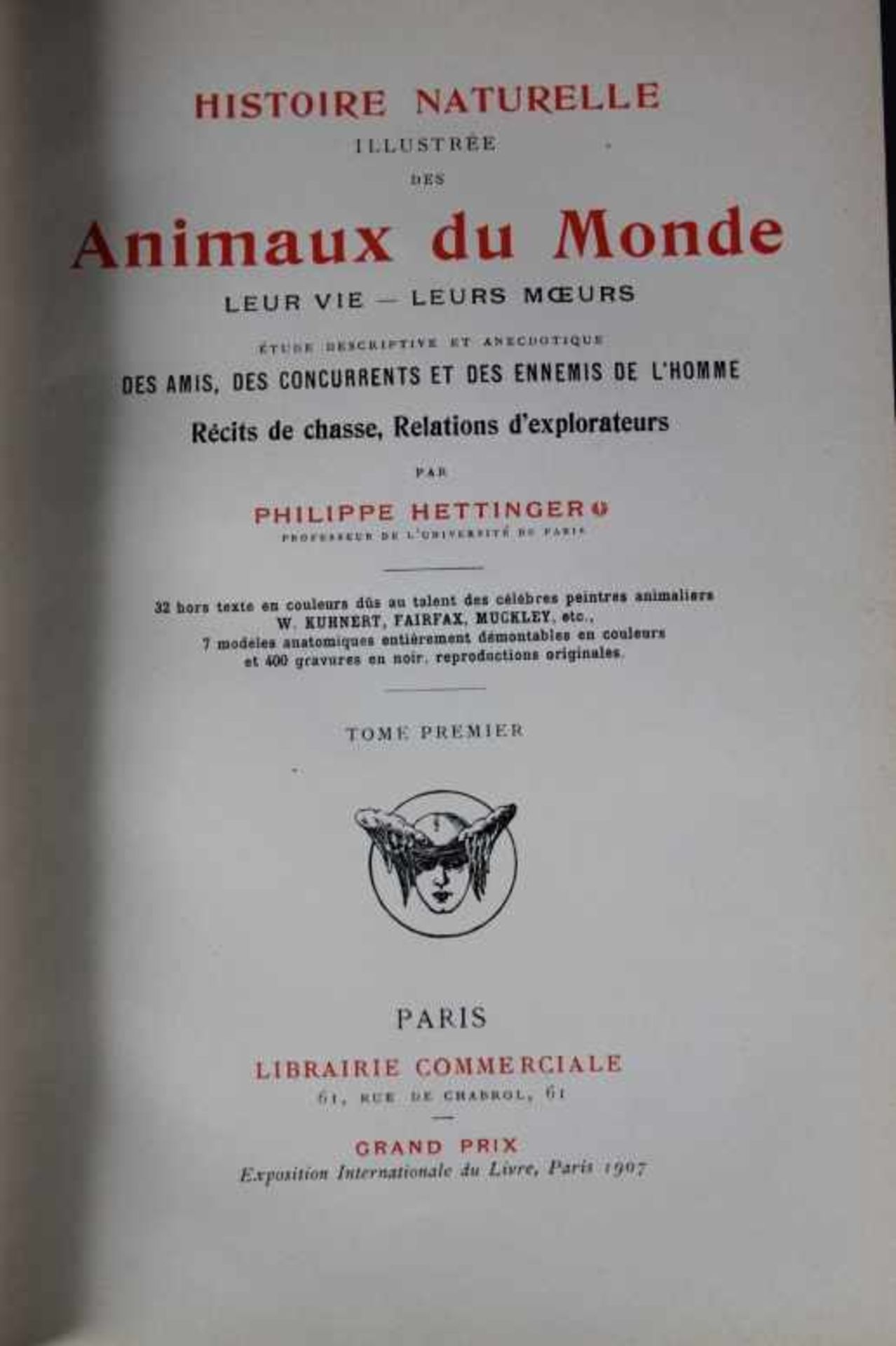 2 Bände in französischer Sprache "Histoire naturelle illustrée des Animaux du monde" von Philippe - Image 2 of 4