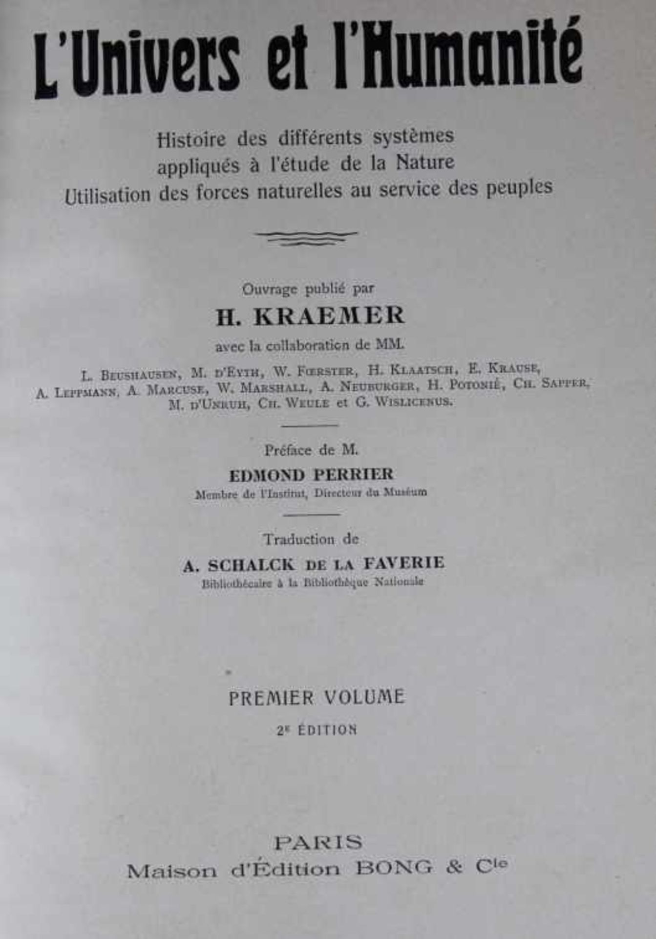 5 Bände in französischer Sprache "L´Universe et l´Humanité, Das Universum und die Menschheit", - Bild 2 aus 3