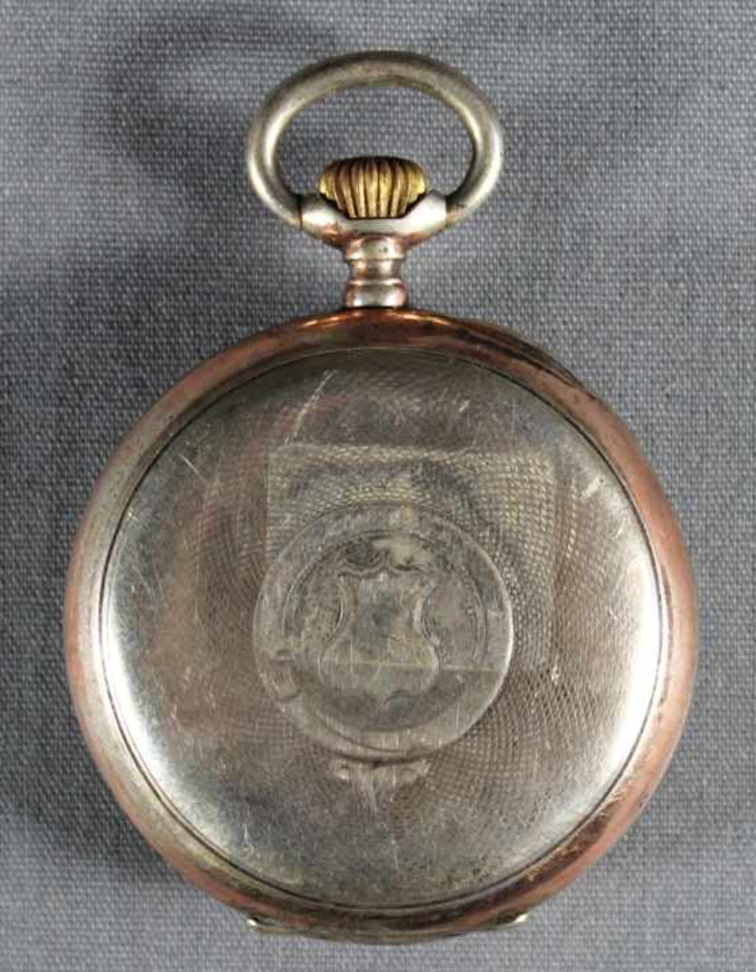 1 Taschenuhr Silber (800/000), Punzen u.a. Halbmond und Krone, Nr. 1354768, Rückseite mit - Image 2 of 4