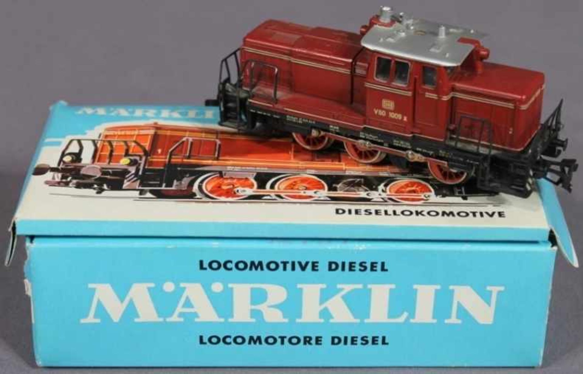 1 kleine Diesellokomotive "Märklin 3064", in Original-Karton- - -23.50 % buyer's premium on the