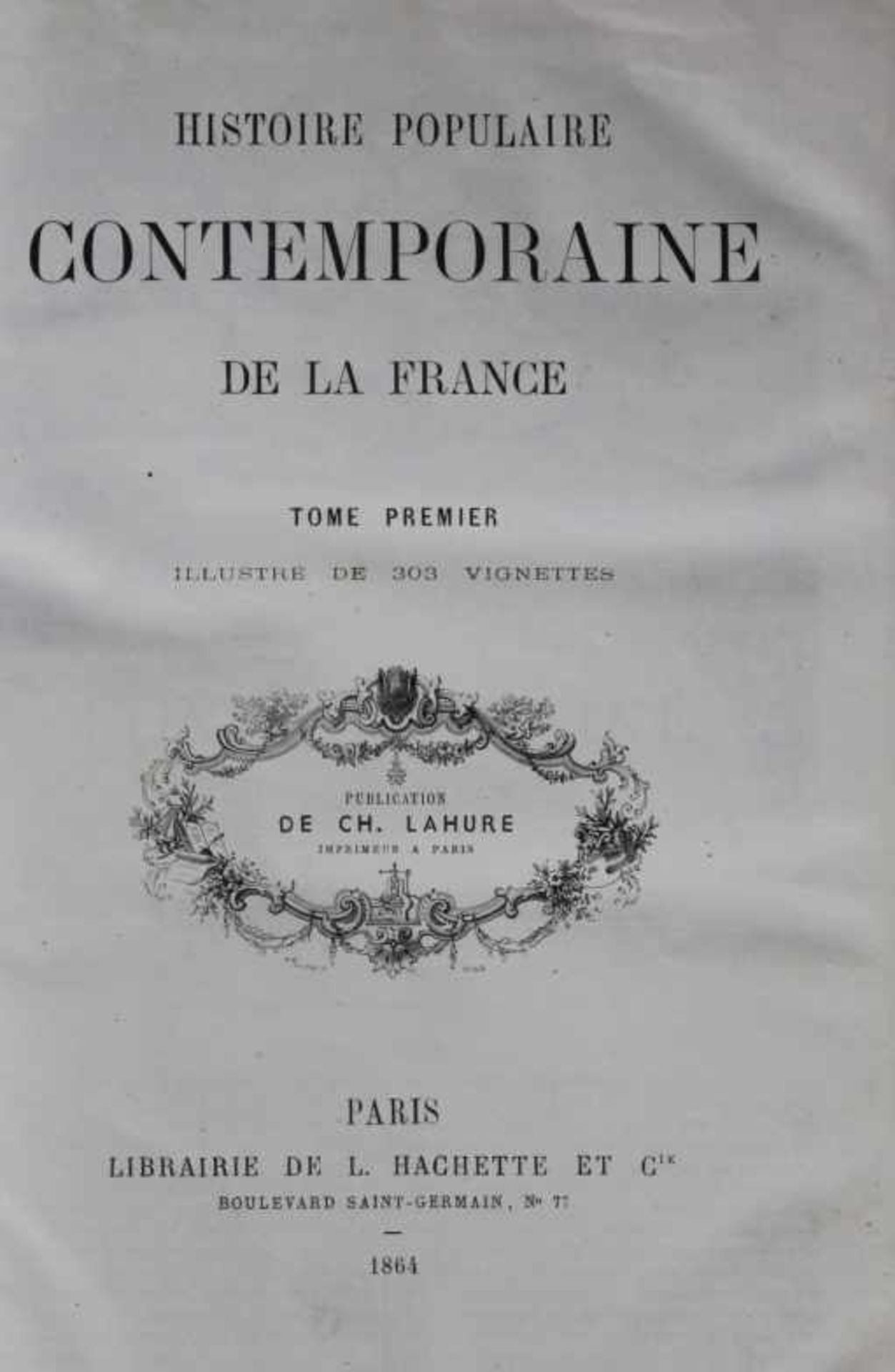 2 alte Bände (1-4) in französischer Sprache "Histoire Populaire Contemporaire de la France", Paris - Bild 2 aus 3