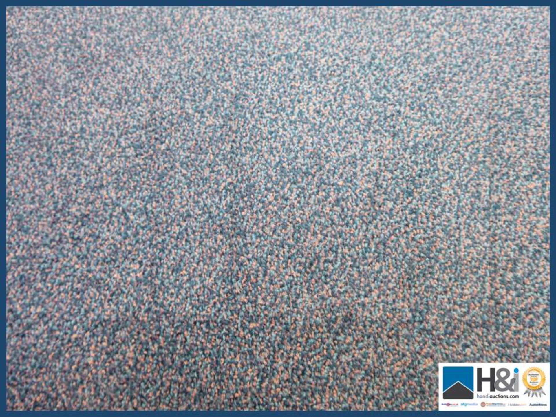 Approx 4m X 4m Platinum blue with sample cut outs as pictured. man made fiber cut pile. RRP 12 per m - Image 4 of 4