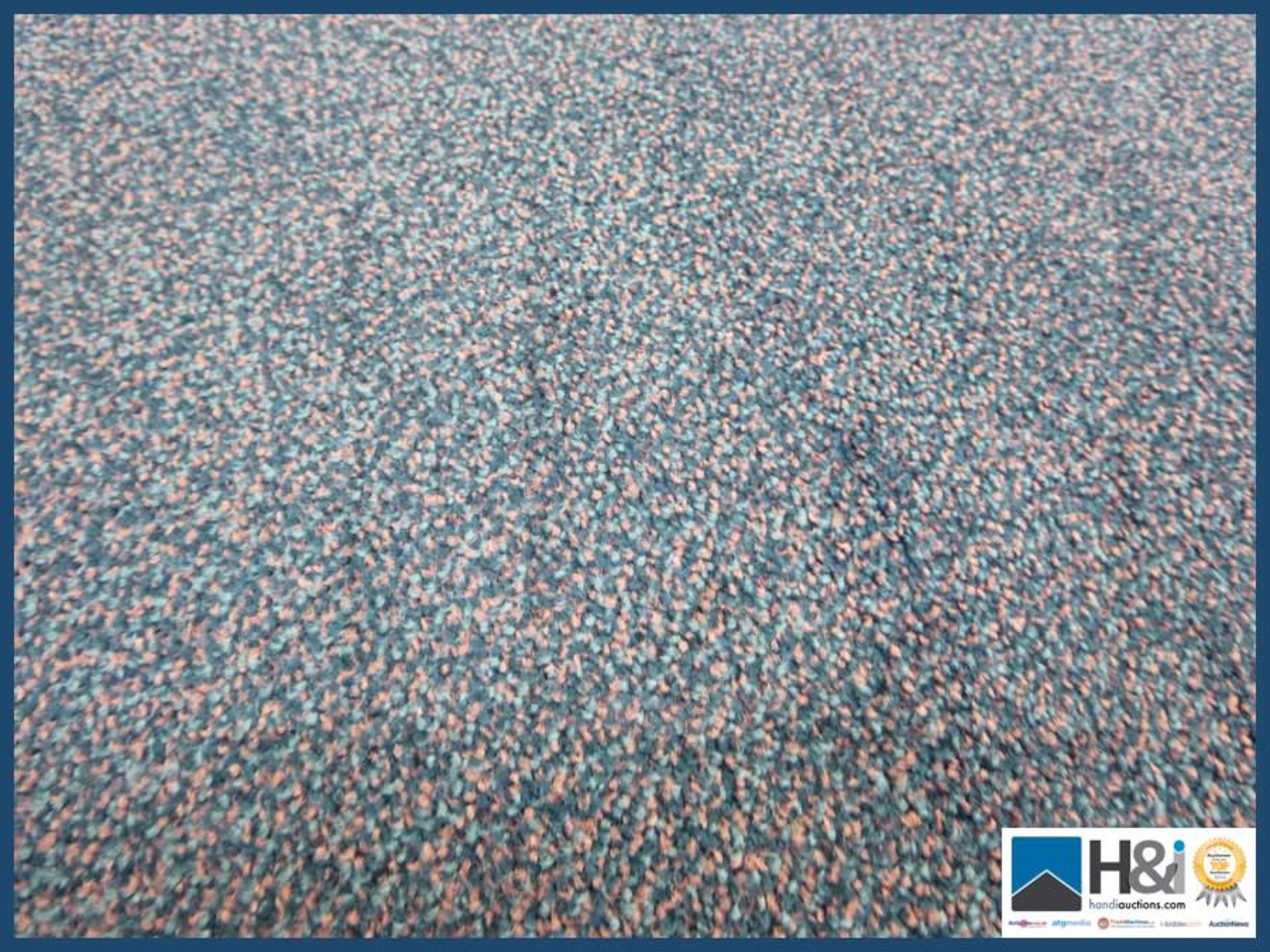 Approx 8.5 m X 4m Colour Platinum blue man made fiber cut pile. RRP 12 per meter. - Image 2 of 2