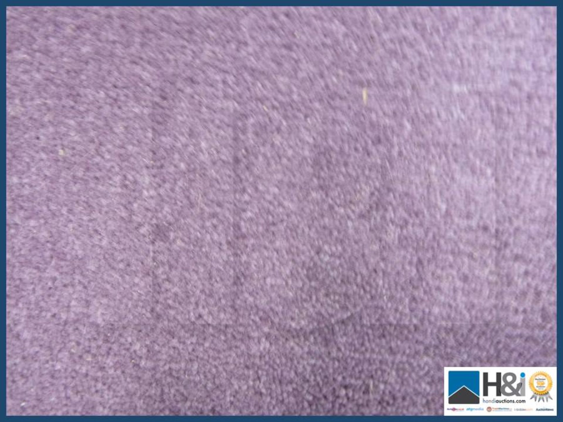 Approx 4m X 5m 80/20 fine velvet colour damson. RRP GBP 20 per square meter.