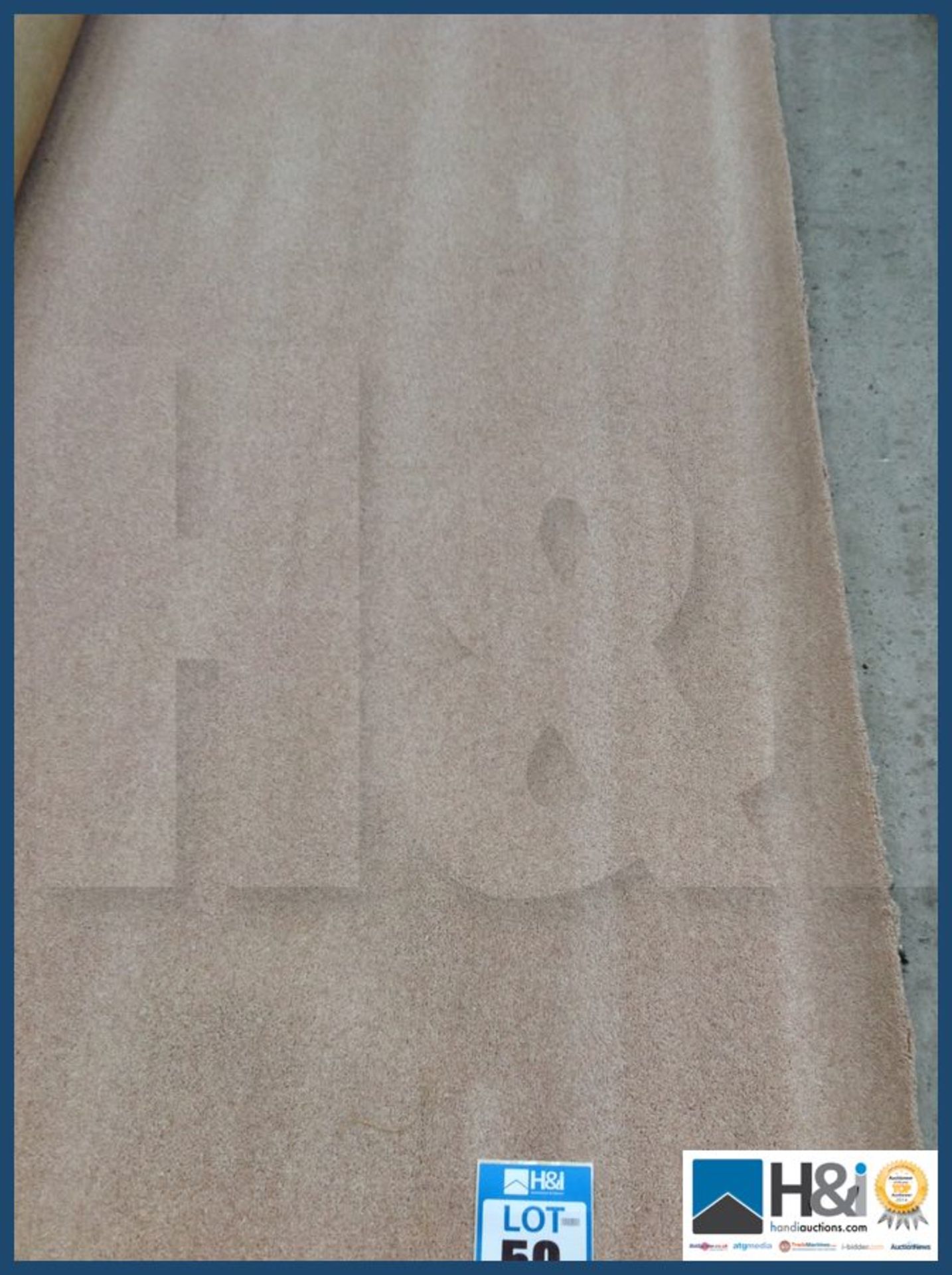 Approx 5.00 x 3.20m of 80% wool twist pile carpet. Heavy wear quality. Warm beige. RRP GBP 20 per m - Image 4 of 4