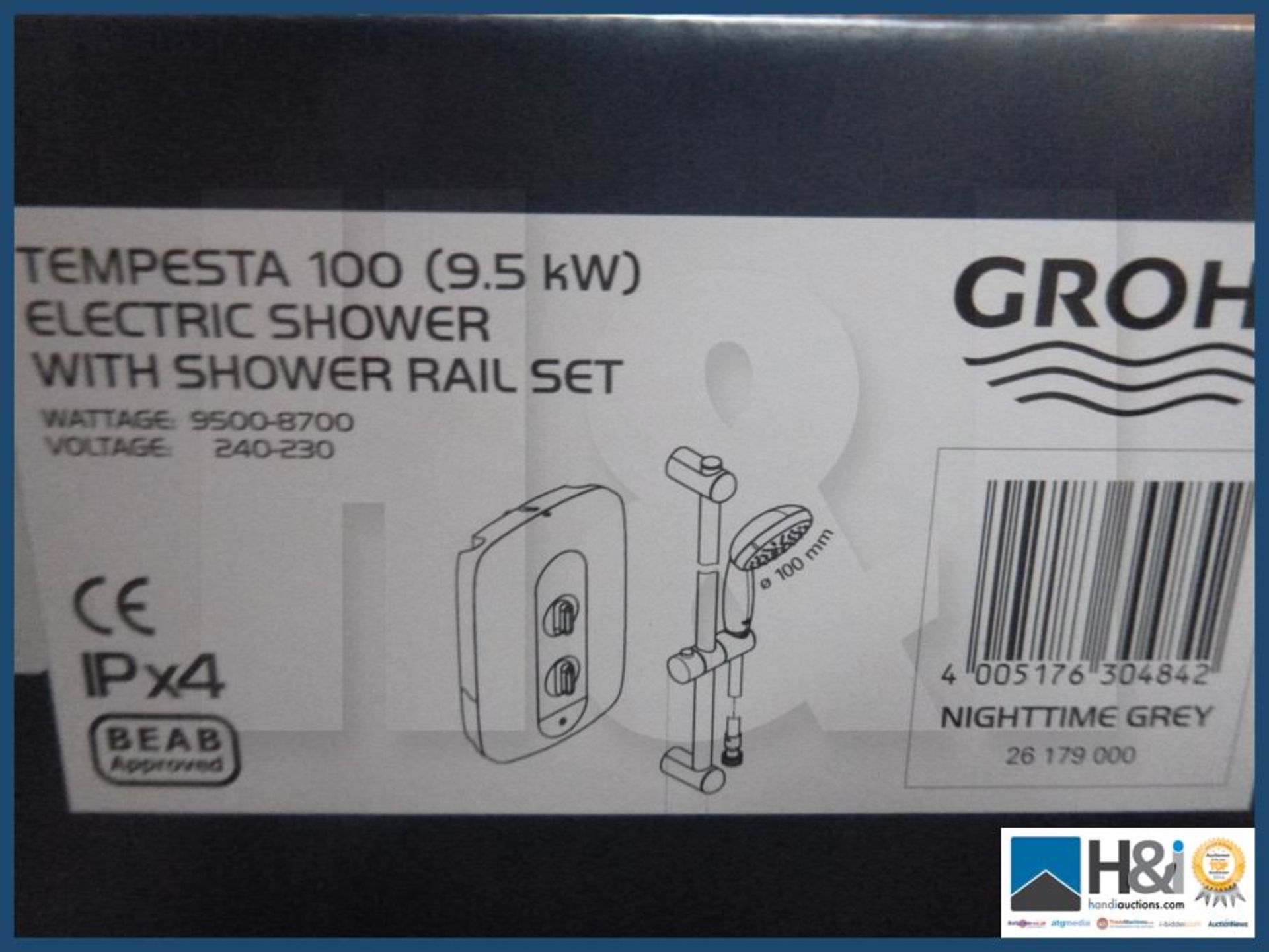 Grohe tempesta 100 (9.5kw) electric shower with shower rail kit .RRP 395 GBP. - Image 2 of 5