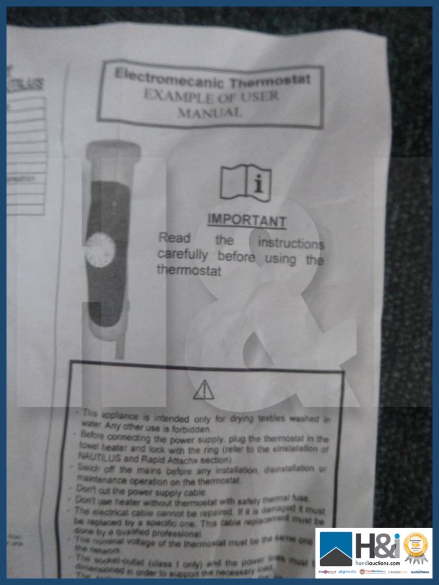 Electromecanic thermostat Nautilus Max element power 2000w .RRP 69 GBP. - Image 4 of 4