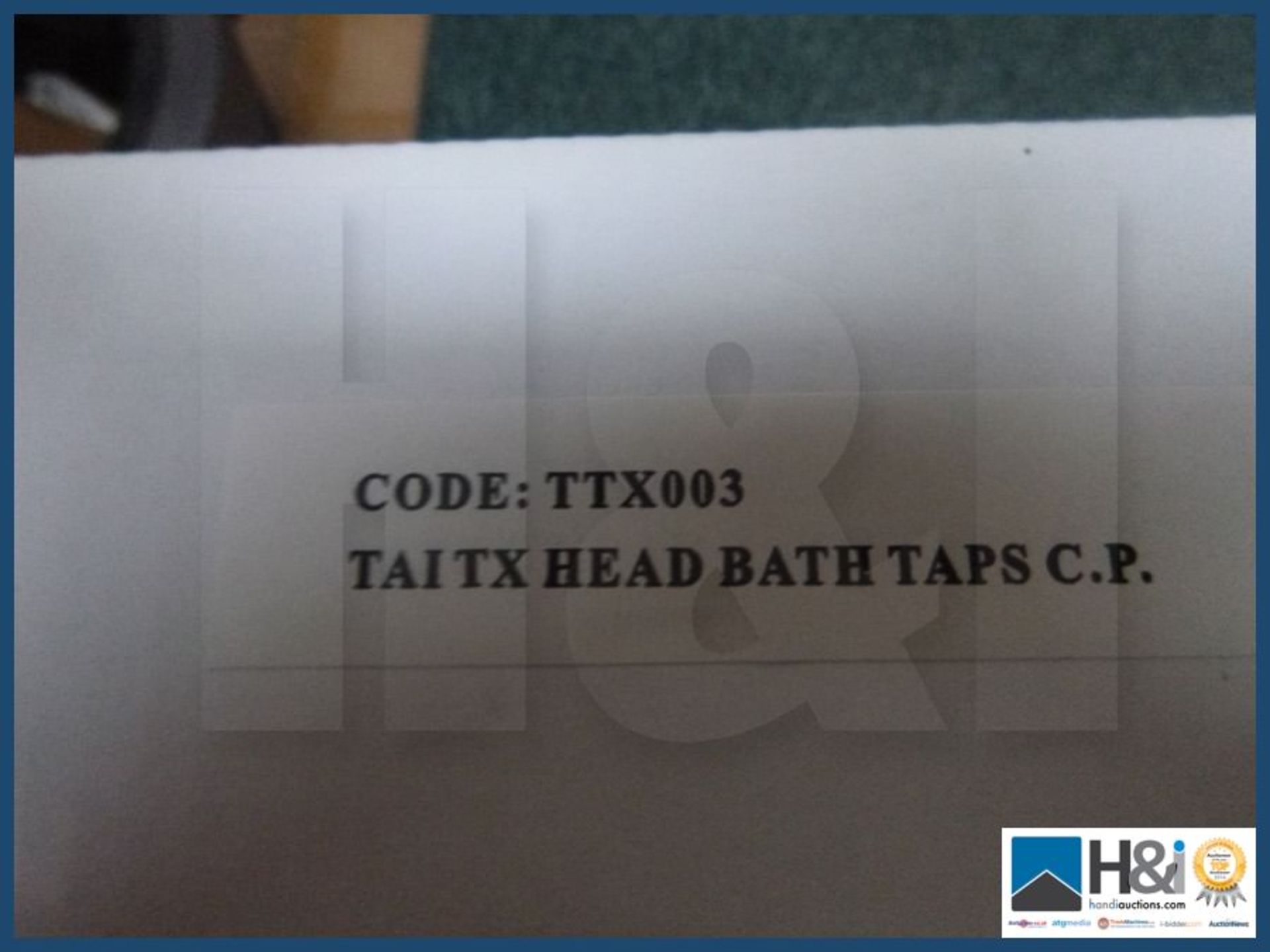 Designer cross head bath taps chrome finish code TTX003 RRP 45 GBP. - Image 3 of 3