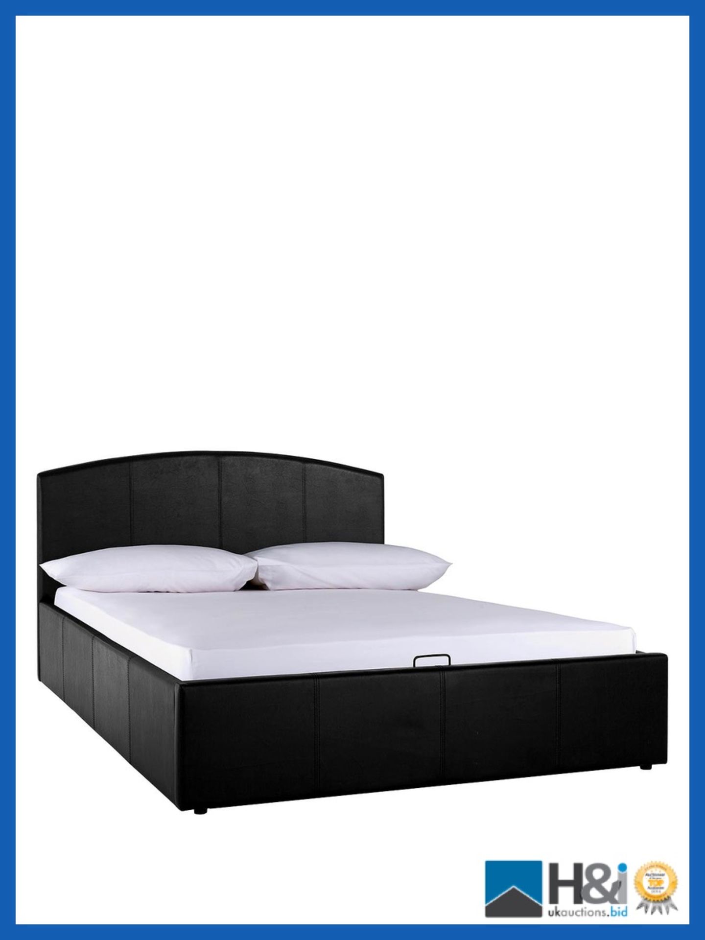 BOXED GRADE *A* ITEM MARSTON KING LIFT-UP BED [BLACK] 88x159x212CM RRP:GBP 538.0