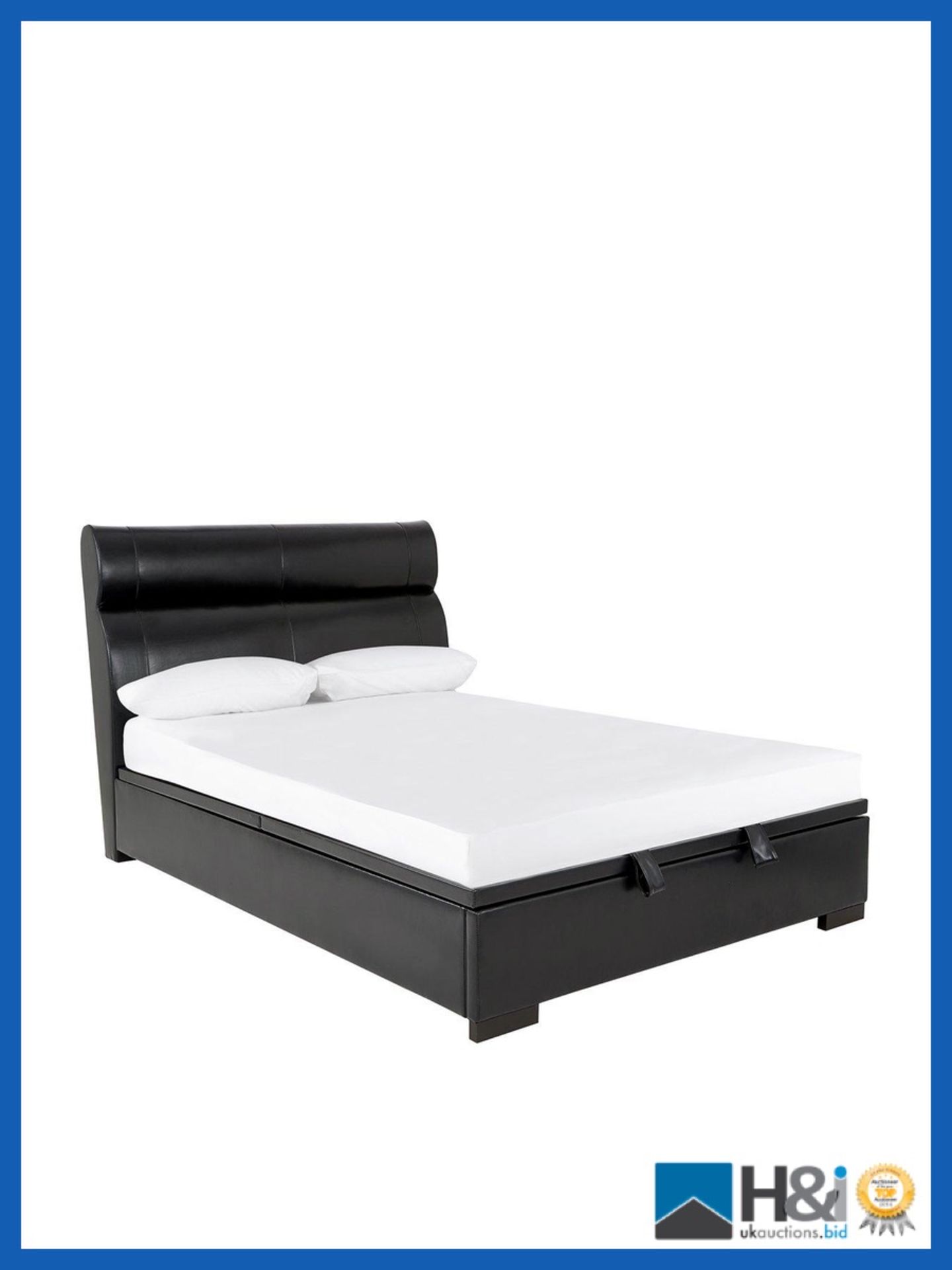 BOXED GRADE *A* ITEM TANGO DOUBLE LIFT-UP BED [BLACK] 121x139x224CM RRP:GBP 958.0