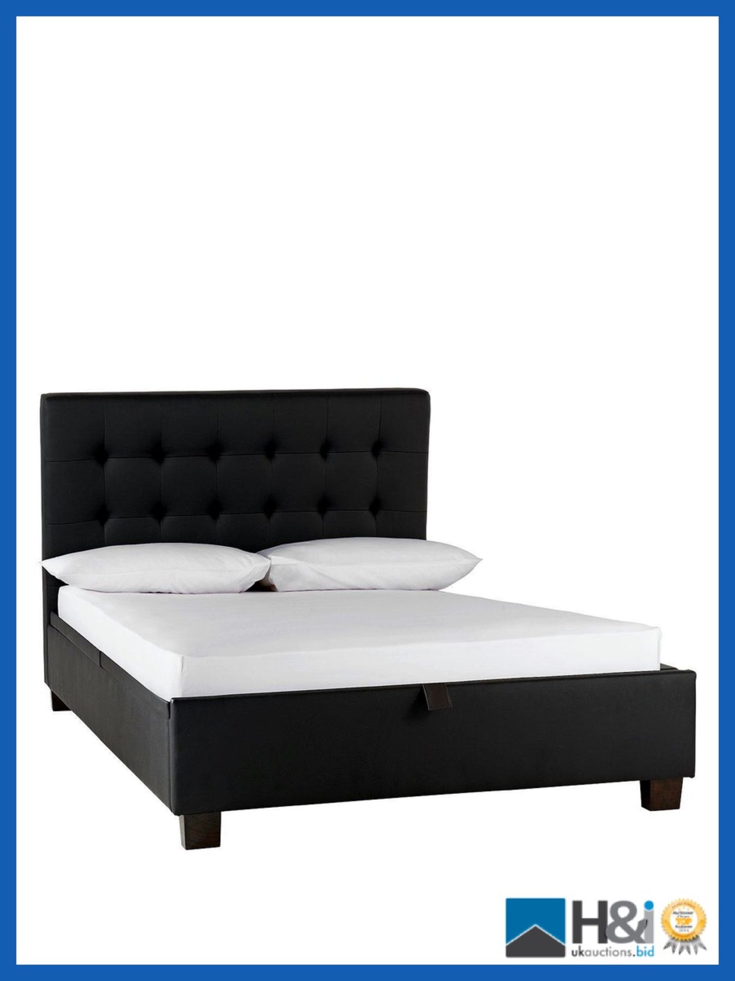 BOXED GRADE *A* ITEM ABIGAIL DOUBLE LIFT-UP BED [BLACK] 110x139x206CM RRP:GBP 790.0