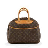 Vuitton - sac Deauville en toile enduite Monogram et cuir naturel - 26x34 cm /