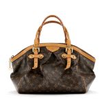 Vuitton - sac Tivoli en toile enduite Monogram et cuir naturel - 25x33 cm /