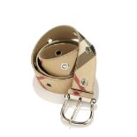 Burberry - ceinture en toile enduite Nova Check ponctuée d'ocillets - T100 /
