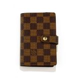 Vuitton - porte-feuille Viennois en toile enduite damier ébène - 9x13 - 5 cm /