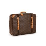 Vuitton - valise Satellite 70 en toile enduite Monogram et cuir naturel - courroies en toile brune -