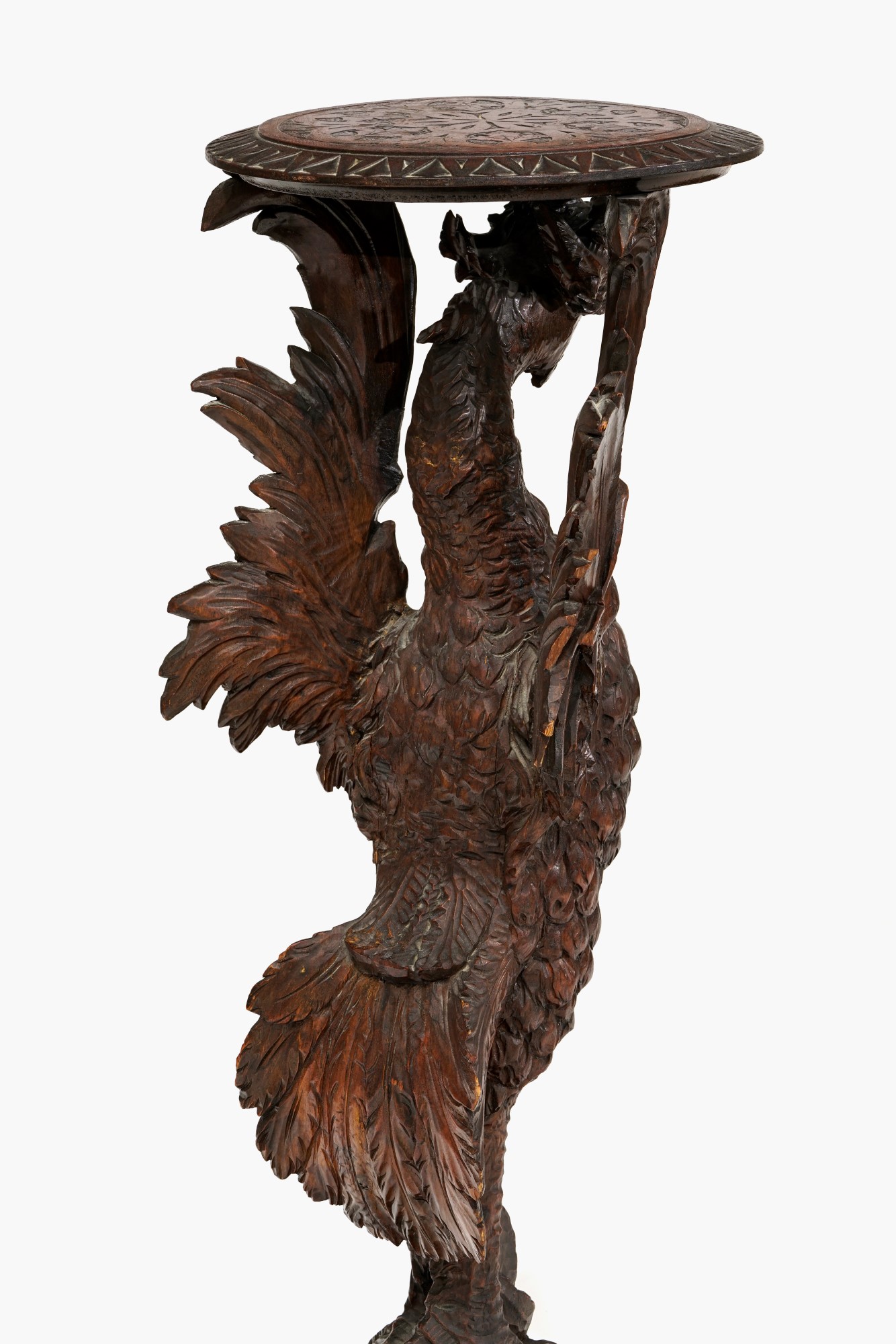 Sellette d'inspiration coloniale - fin XIXe s. - en bois naturel sculpté en forme de griffon - h. - Image 3 of 3