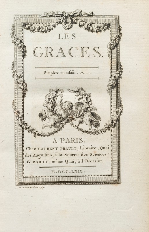 QUERLON. Les Grâces. Paris. Laurent Prault & Bailly. 1769. 2 vol. - Image 2 of 4