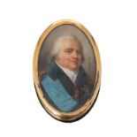Jean Baptiste ISABEY. portrait de Louis XVIII. Roi de France. signe et daté 1814. miniature ovale da