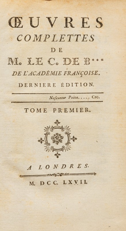 BERNIS (Cardinal de). 'uvres complètes. 2 tomes en 1 vol. in-12 plein maroquin rouge - Image 2 of 4