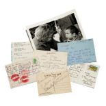 GAINSBOURG (Serge. né Lucien Ginsburg). 5 cartes postales et 2 télégrammes adressés à Serge Gainsbou