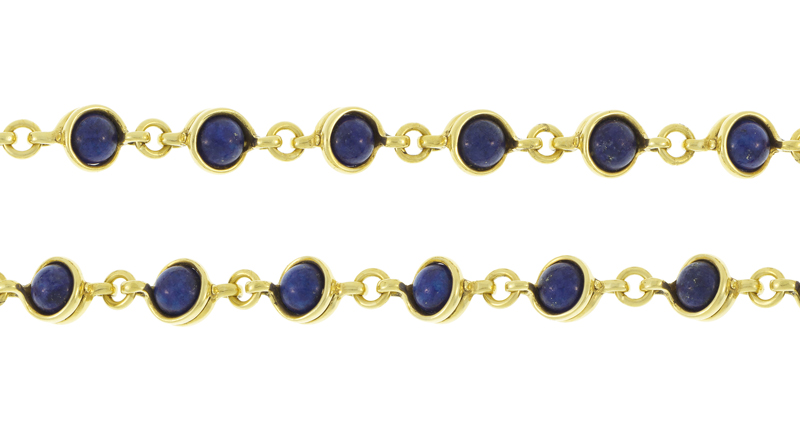 Pomellato. collier or 750 serti de billes de lapis-lazuli - Image 2 of 4
