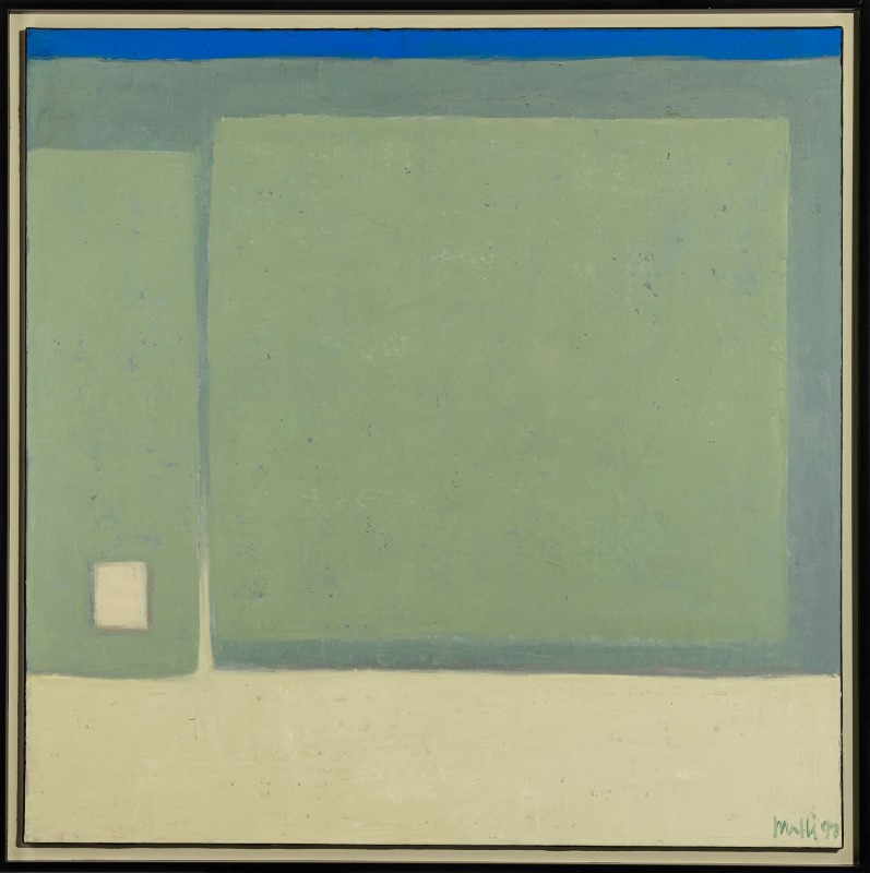 Walter Mafli (1915-2017). Composition. huile sur toile. signée et datée 97. 110x110 cm - Image 2 of 5