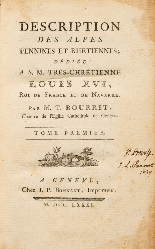 BOURRIT. Description des Alpes pennines et rhétiennes. J. P. Bonnant. Genève. 1781. 1 vol. in-8° - Image 3 of 3