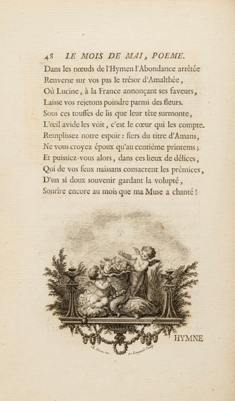 DORAT. (Claude-Joseph).Les Baisers. précédés du Mois de mai. poëme. 1 vol. in-8° relié - Image 4 of 4