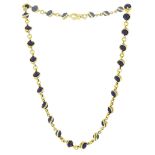 Pomellato. collier or 750 serti de billes de lapis-lazuli