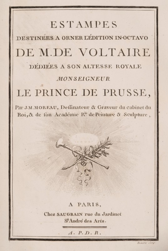 VOLTAIRE. Oeuvres complètes. [Kehl]. de l'Imprimerie de la Société littéraire-typographique. 1784 - - Image 2 of 3