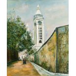 Maurice Utrillo (1883-1955). "Rue de la Bonne". 1918. huile sur carton. signée. 61x50 cm