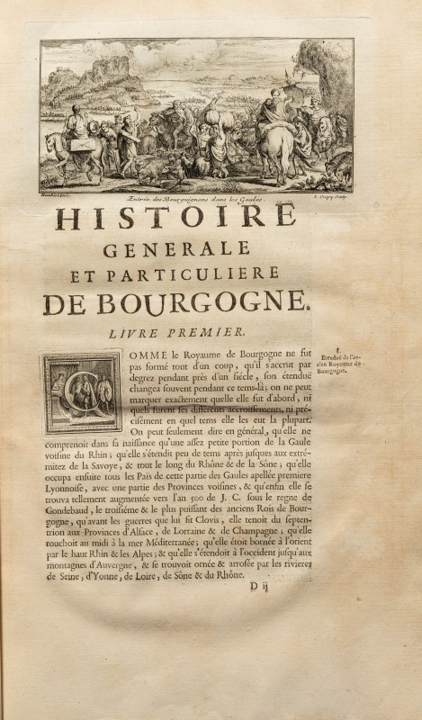 BOURGOGNE PLANCHER. Histoire générale et particulière de Bourgogne.... Dijon. Antoine de Fay. 1739. - Image 2 of 8