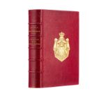 ROTHSCHILD. Histoire de la Poste aux lettres. In-8° relié plein maroquin rouge. plats aux armes du R