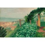 Albert Marquet (1875-1947). "Le Petit Portail. Brume". huile sur contreplaqué. signée. 22x32 cm