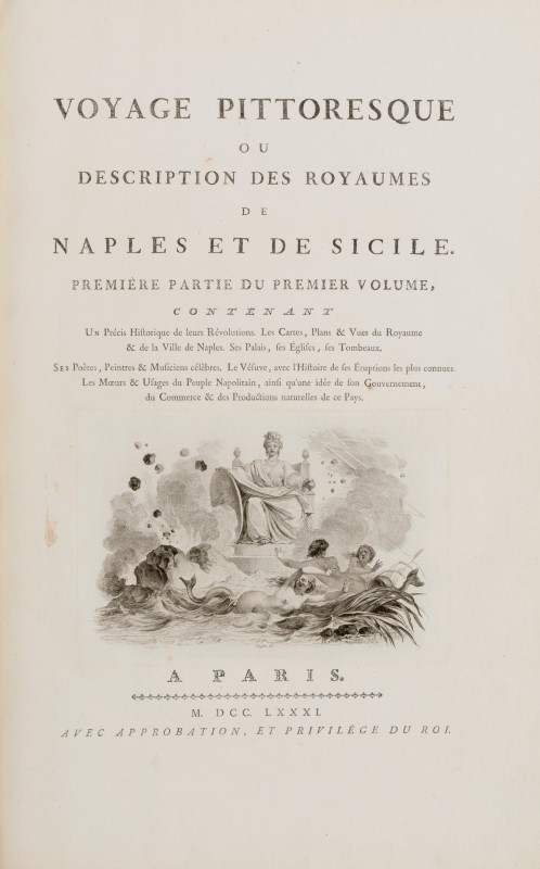 VOYAGE. [SAINT-NON]. Voyage pittoresque [...] des royaumes de Naples et de Sicile. Paris.[Clousier]. - Image 2 of 9