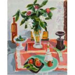 Jules Cavailles (1901-1977). Nature morte au bouquet de fleurs. huile sur toile. signée et datée 43.