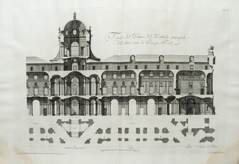 ARCHITECTURE VANVITELLI Dichiarazione dei disegni Palazzo di Caserta. Naples. Regia Stamperia. 1756.