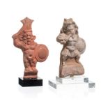 2 statuettes en terre cuite figurant Bès. Égypte gréco-romaine