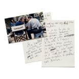 GAINSBOURG (Serge. né Lucien Ginsburg). Manuscrit autographe au feutre noir + 1 retirage photographi