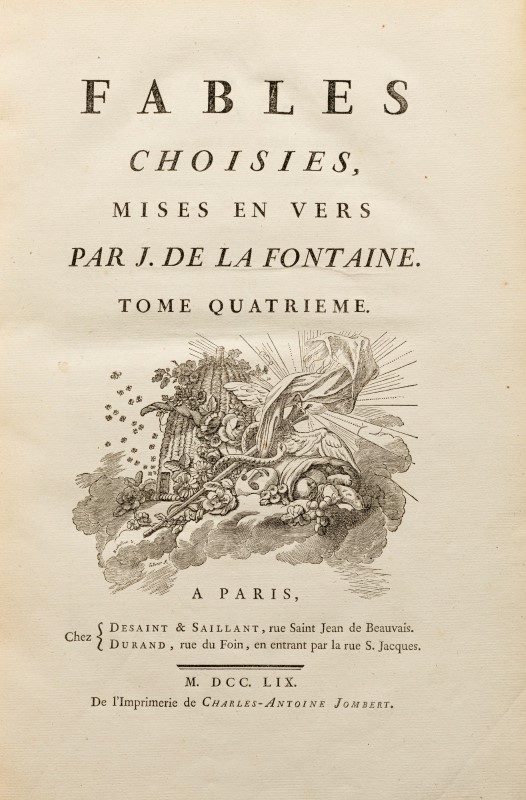 LA FONTAINE (Jean de). Fables choisies. mises en vers par J. de la Fontaine. 4 vol. - Image 2 of 11