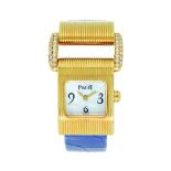 Piaget Miss Protocole. montre or 750 et diamants + 2 bracelets + pochette