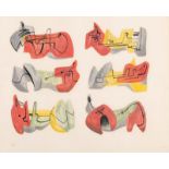 Henry Moore (1898-1986). "Six reclining figures". lithographie. signée. datée 63 et numérotée 40/75