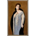 Georges Dreyfus dit Geo-Michel (1883-1985). Portrait de femme. huile sur toile. signée. 130.5x73.5 c