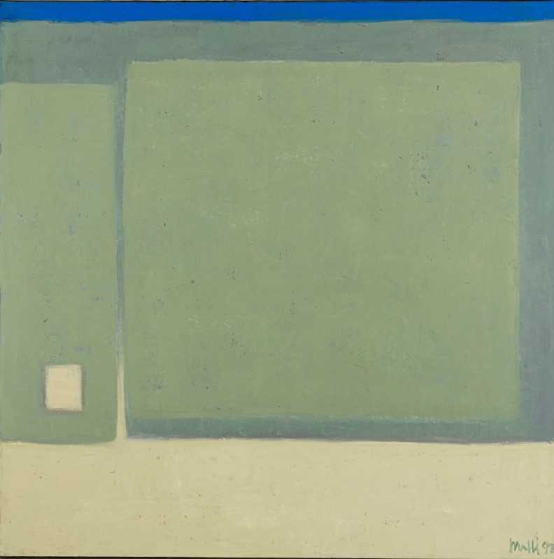 Walter Mafli (1915-2017). Composition. huile sur toile. signée et datée 97. 110x110 cm