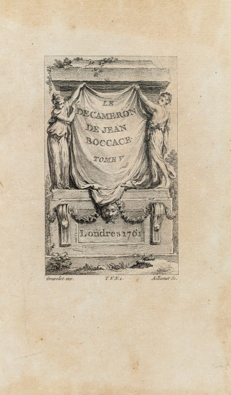 BOCCACE. Le Decameron de Jean Boccace.5 tomes en 5 vol. In-8° plein maroquin rouge - Image 9 of 9